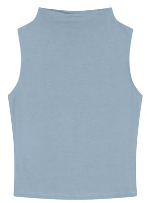 Enfim - Blusa Justa em Malha Viscose Azul Pastel - ENFIM
