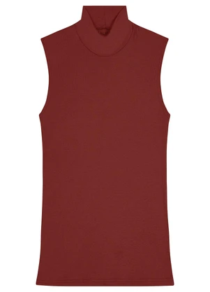 Malwee - Blusa Justa em Ribana Bordô - MALWEE