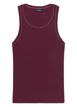 Enfim - Blusa Justa em Tricot Bordô - ENFIM