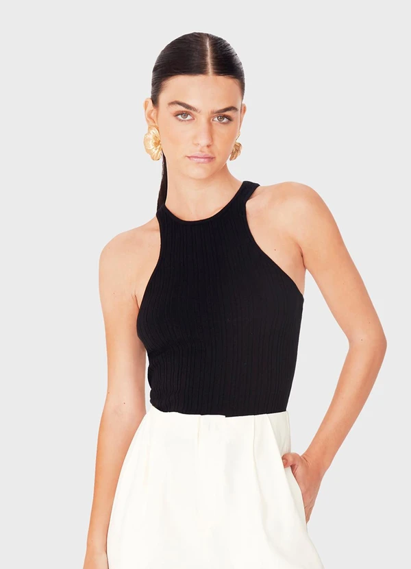 Enfim - Blusa Justa em Tricot Preto 1