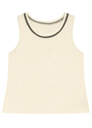 Malwee - Blusa Justa em Viscolinho Off White - MALWEE