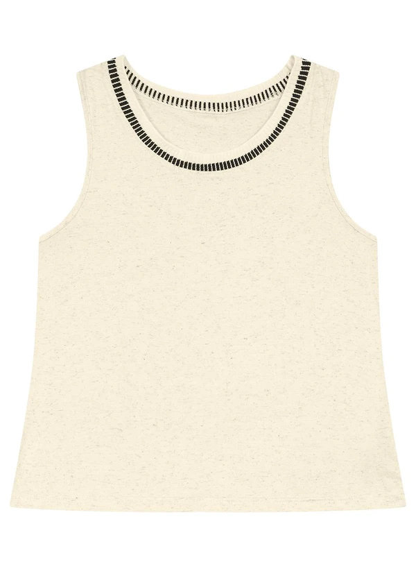 Malwee - Blusa Justa em Viscolinho Off White