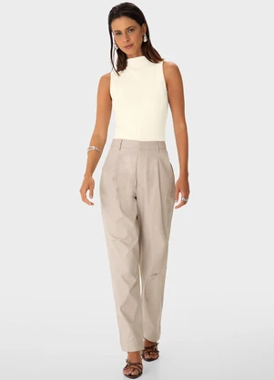 Enfim - Blusa Justa em Viscose Off White - ENFIM