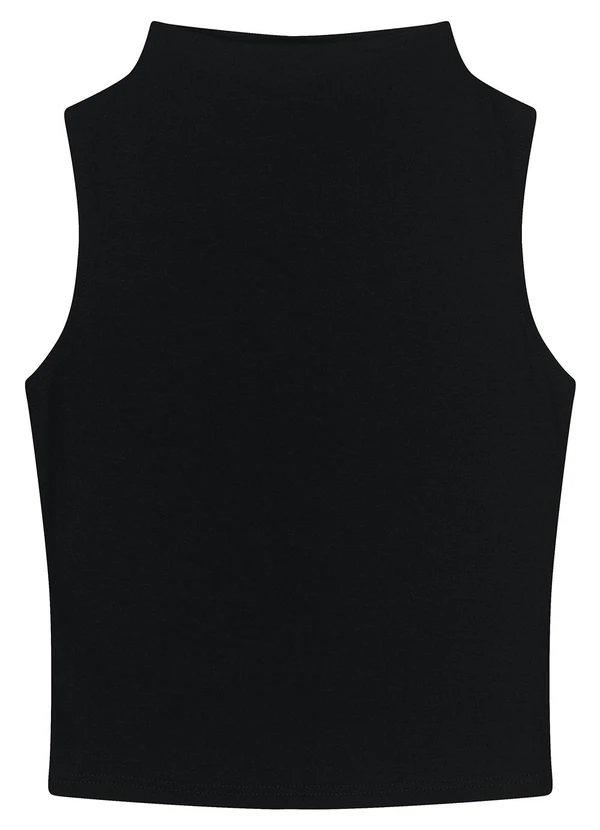 Enfim - Blusa Justa em Viscose Preto