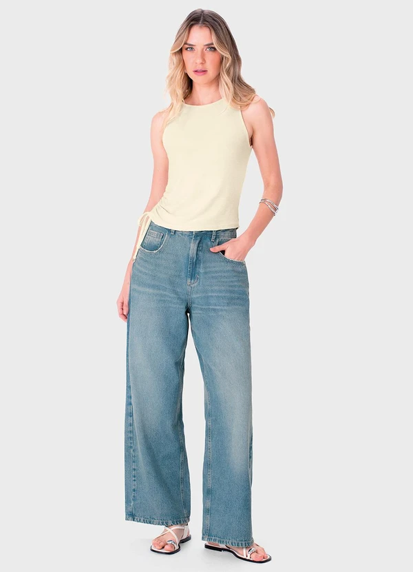 Enfim - Blusa Justa Texturizada com Amarração Off White 2