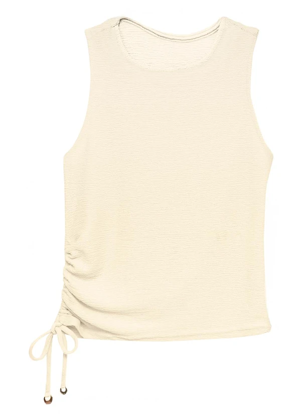 Enfim - Blusa Justa Texturizada com Amarração Off White 3