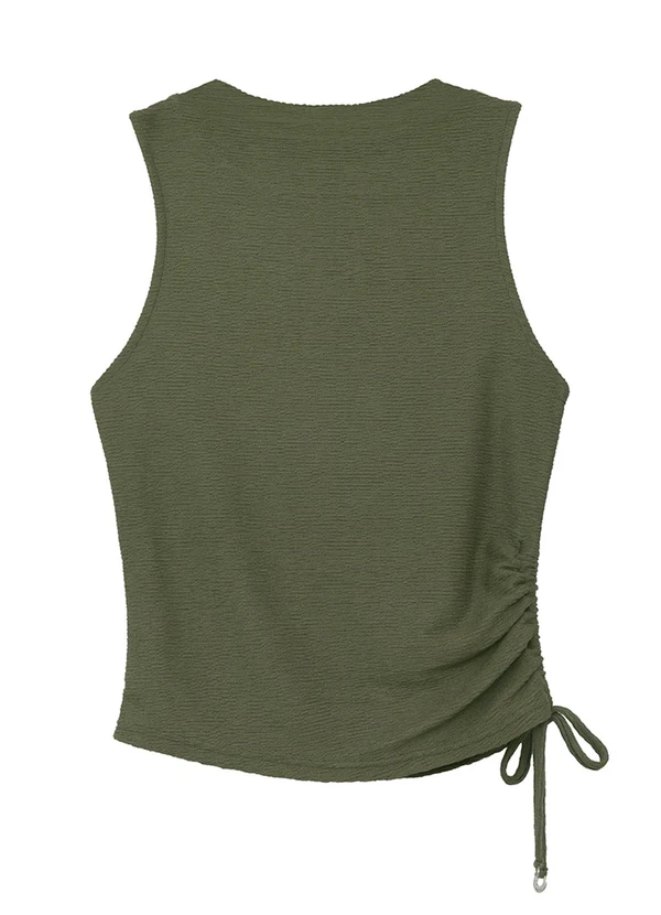 Enfim - Blusa Justa Texturizada Verde Militar 2