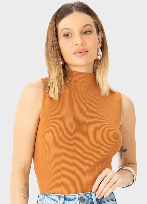 Enfim - Blusa Justa Tricô Amarelo
