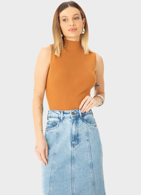 Enfim - Blusa Justa Tricô Amarelo 2