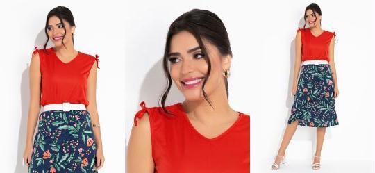 Blusa Laranja com Franzido