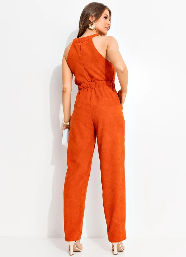 Quintess - Blusa Laranja em Tecido de Cotelê. 3