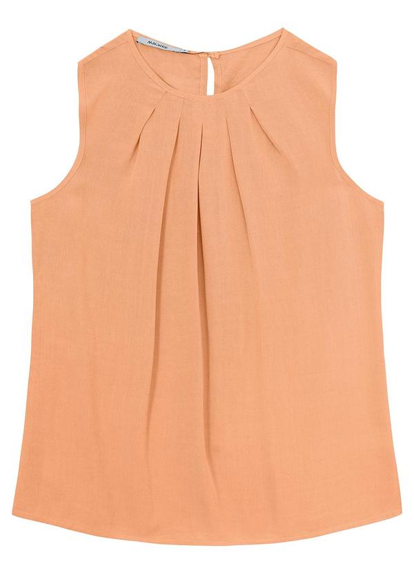 Malwee - Blusa Laranja Pastel Ampla com Franzido 3