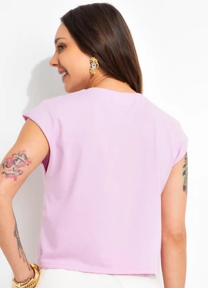 Bimini - Blusa Lavanda em Malha de Algodão - BIMINI