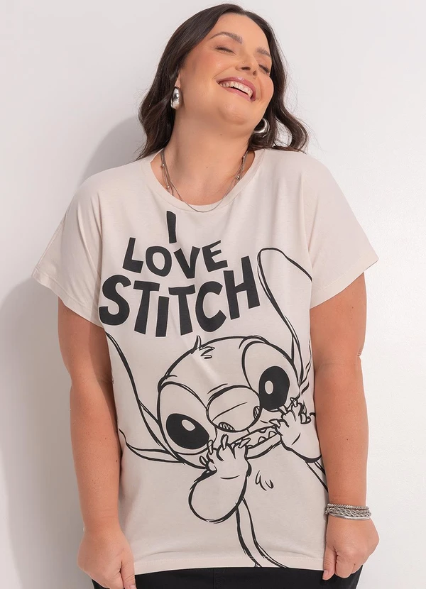 Disney - Blusa Lilo & Stitch Bege