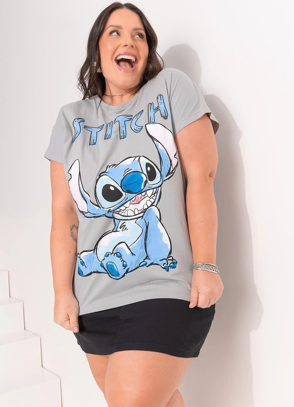 Disney - Blusa Lilo & Stitch Cinza 5