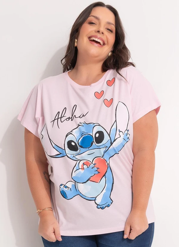 Disney - Blusa Lilo & Stitch Rosa