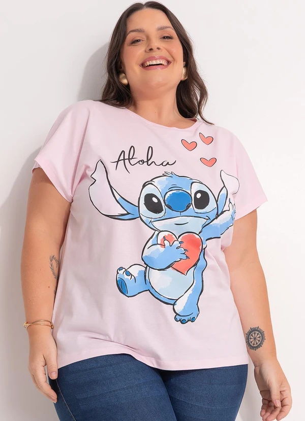 Disney - Blusa Lilo & Stitch Rosa 4