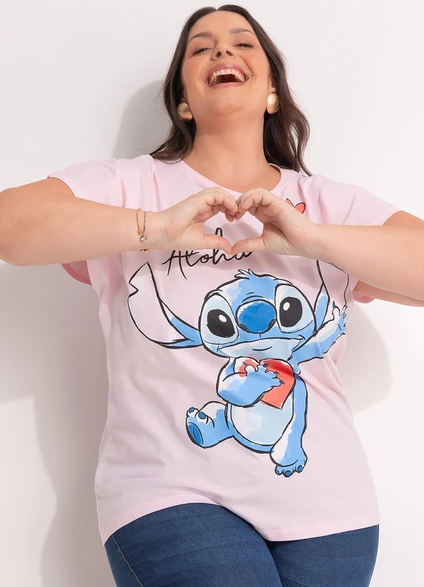 Disney - Blusa Lilo & Stitch Rosa 6
