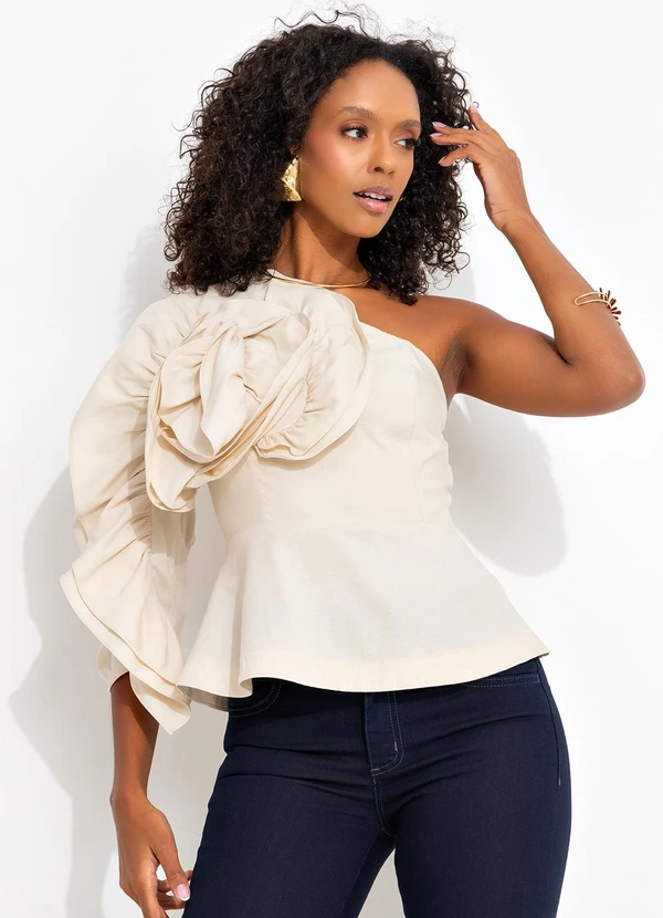 Colcci - Blusa Linho Bege 4