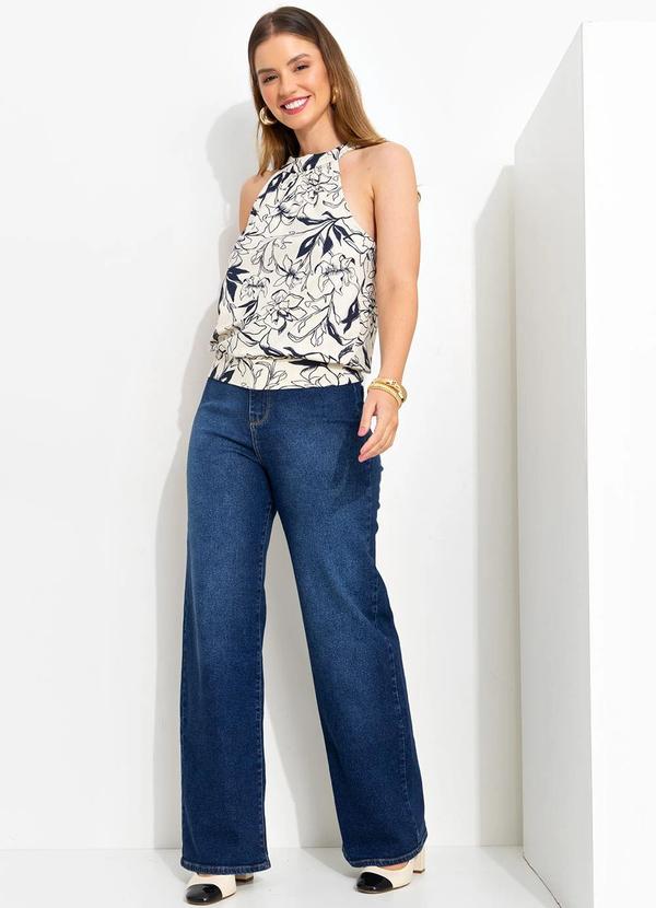 Quintess - Blusa Linho Floral em Malha de Viscose 3