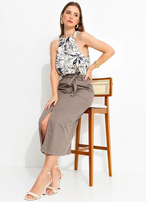 Quintess - Blusa Linho Floral em Malha de Viscose 4