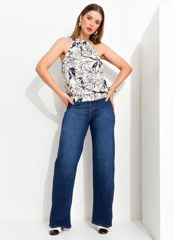 Quintess - Blusa Linho Floral em Malha de Viscose 9