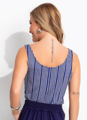 Quintess - Blusa Listrada em Malha de Viscose - QUINTESS