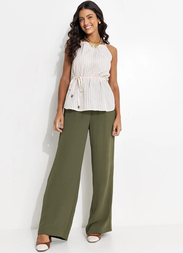 Quintess - Blusa Listrado Devorê em Voil Devorê 4