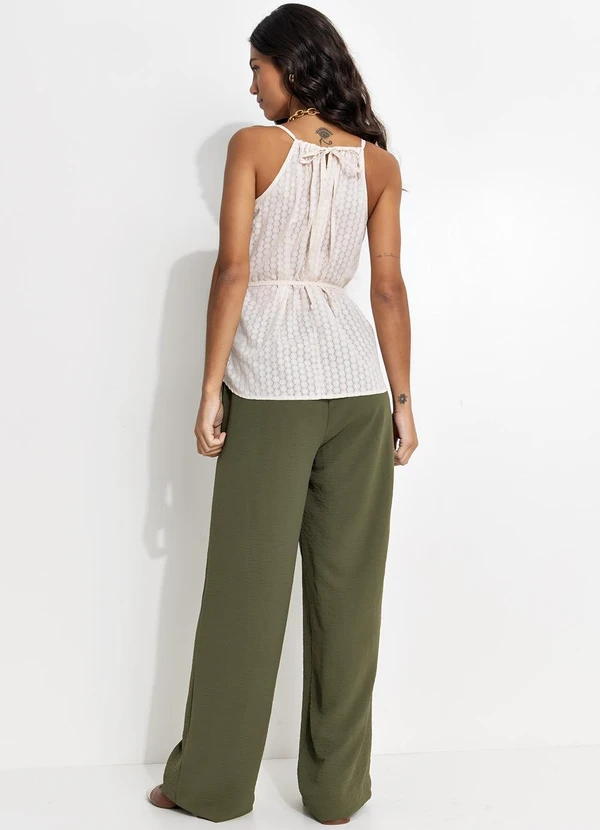 Quintess - Blusa Listrado Devorê em Voil Devorê 5