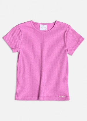 Momi - Blusa Manga Curta Canelada Roxo Mystic Roxo - MOMI