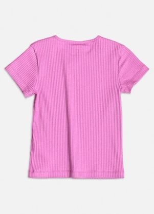 Momi - Blusa Manga Curta Canelada Roxo Mystic Roxo - MOMI