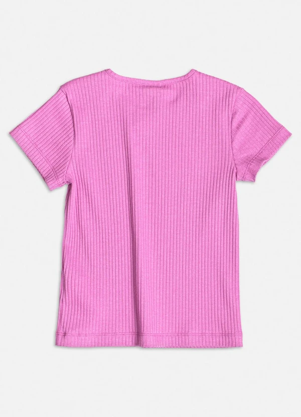 Momi - Blusa Manga Curta Canelada Roxo Mystic Roxo 2