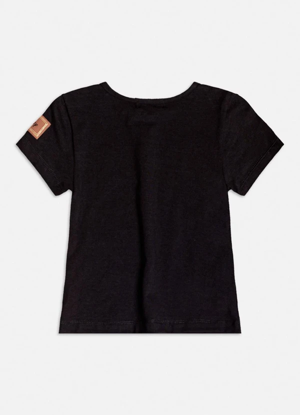 Momi - Blusa Manga Curta do Tico e Teco Preto 2