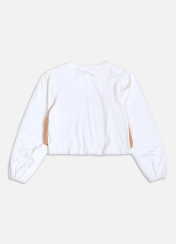 Momi - Blusa Manga Longa com Top de Tricot Branco 6