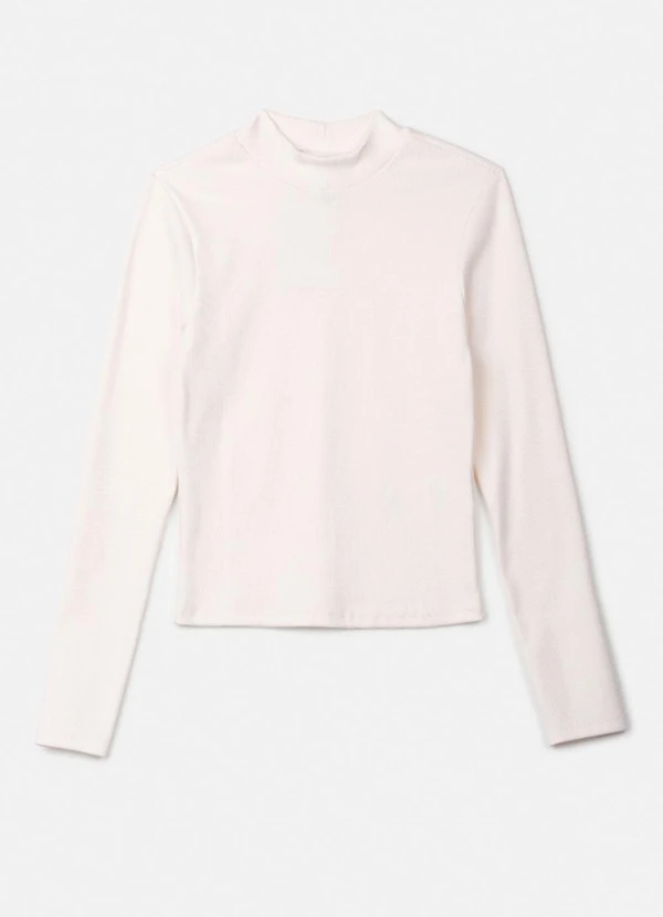 Authoria - Blusa Manga Longa em Ribana Off Off White