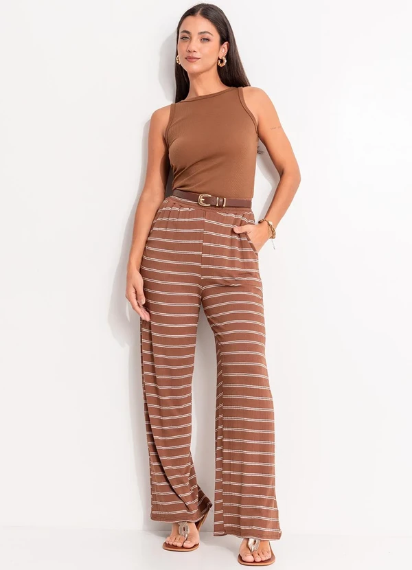 Quintess - Blusa Marrom Amendoado em Ribana 3