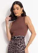 Blusa Marrom em Malha Artois