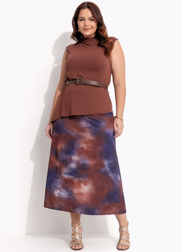 Quintess - Blusa Marrom em Malha de Viscose 5