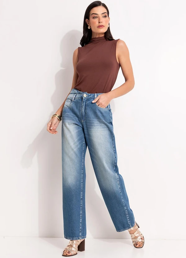 Quintess - Blusa Marrom em Malha de Viscose 14