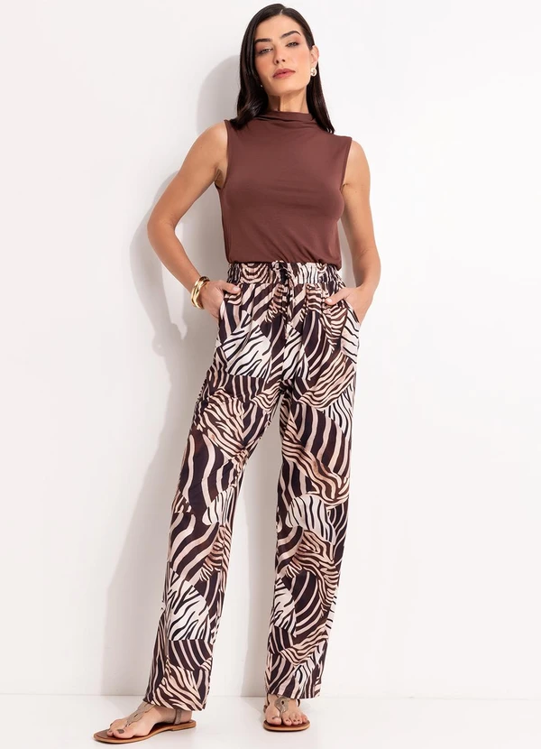 Quintess - Blusa Marrom em Malha de Viscose 12