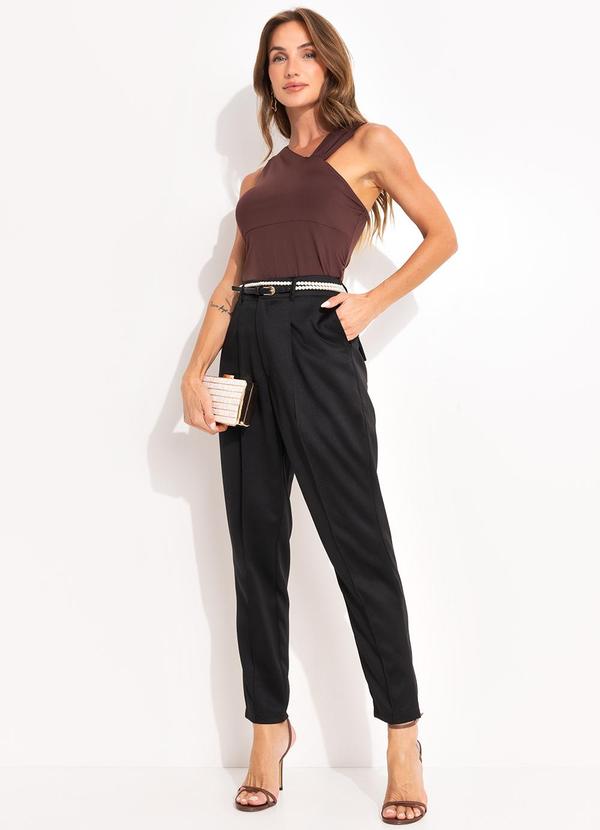 Quintess - Blusa Marrom em Malha Fria 2