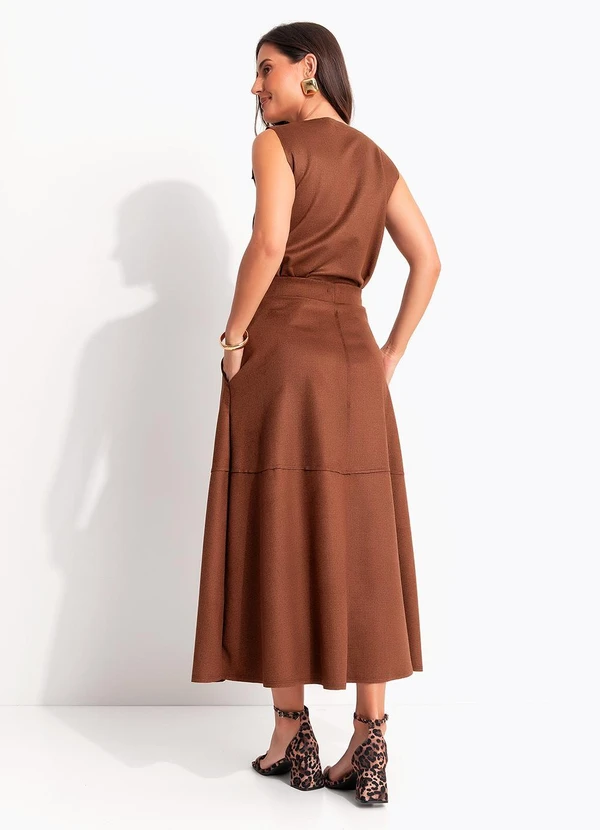 Quintess - Blusa Marrom em Malha Suede 7