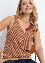 Blusa Marrom em Tric�