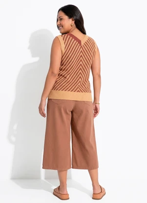 Quintess - Blusa Marrom em Tricô - QUINTESS