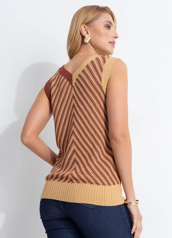 Quintess - Blusa Marrom em Tricô 5