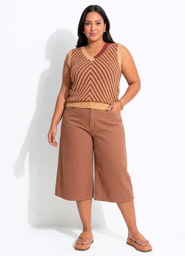 Quintess - Blusa Marrom em Tricô 7