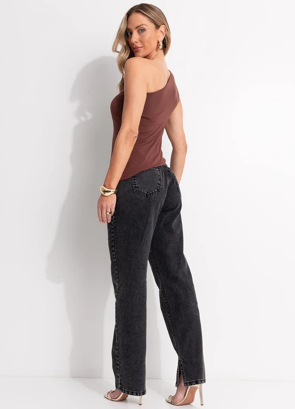 Quintess - Blusa Marrom em Viscose com Elastano. 4