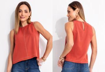 Blusa Marsala em Tecido de Liocel