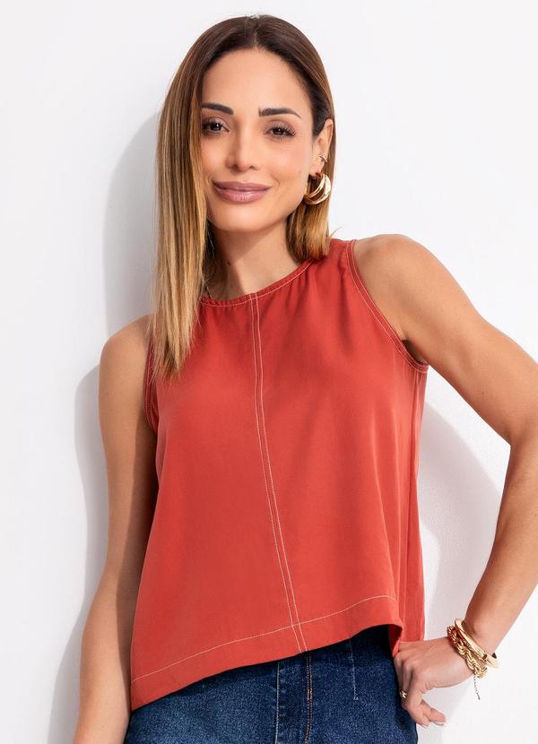 Blusa (Marsala) em Tecido de Liocel