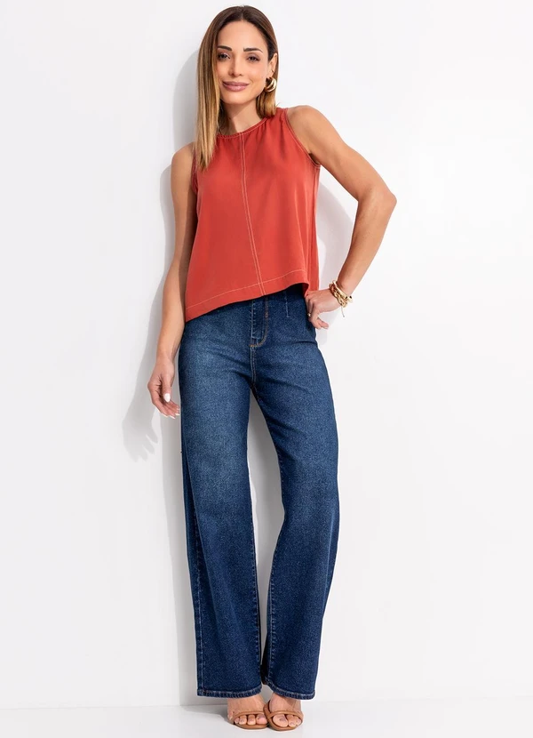 Quintess - Blusa Terracota em Tecido de Liocel 3